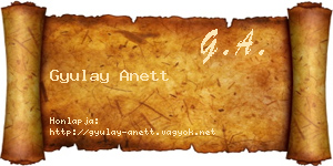 Gyulay Anett névjegykártya
